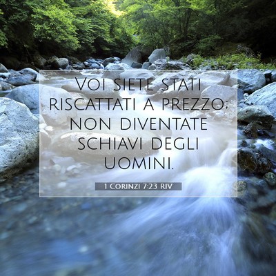 Picture 07 - 1 Corinzi 7:23 RIV - Voi siete stati riscattati a prezzo; non - Bible Verse Picture