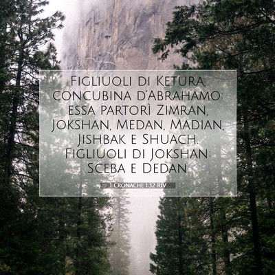 Picture 07 - 1 Cronache 1:32 RIV - Figliuoli di Ketura, concubina d’Abrahamo: essa - Bible Verse Picture