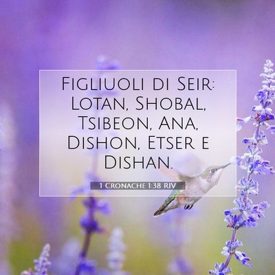 Picture 07 - 1 Cronache 1:38 RIV - Figliuoli di Seir: Lotan, Shobal, Tsibeon, Ana, - Bible Verse Picture
