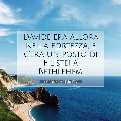 Picture 07 - 1 Cronache 11:16 RIV - Davide era allora nella fortezza, e c’era un - Bible Verse Picture