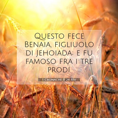 Picture 07 - 1 Cronache 11:24 RIV - Questo fece Benaia, figliuolo di Jehoiada; e fu - Bible Verse Picture