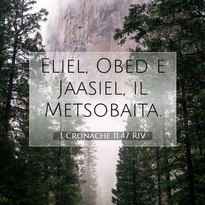 Picture 07 - 1 Cronache 11:47 RIV - Eliel, Obed e Jaasiel, il - Bible Verse Picture