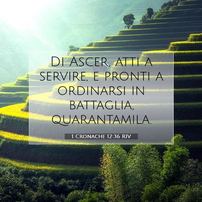 Picture 07 - 1 Cronache 12:36 RIV - Di Ascer, atti a servire, e pronti a ordinarsi in - Bible Verse Picture