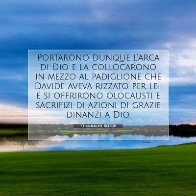 Picture 07 - 1 Cronache 16:1 RIV - Portarono dunque l’arca di Dio e la collocarono - Bible Verse Picture