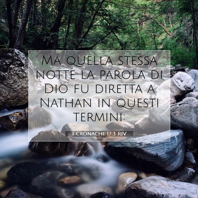 Picture 07 - 1 Cronache 17:3 RIV - Ma quella stessa notte la parola di Dio fu - Bible Verse Picture