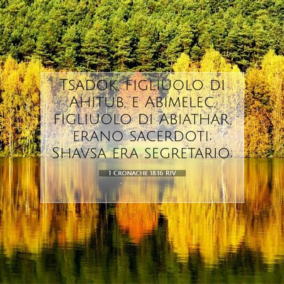 Picture 07 - 1 Cronache 18:16 RIV - Tsadok, figliuolo di Ahitub, e Abimelec, - Bible Verse Picture