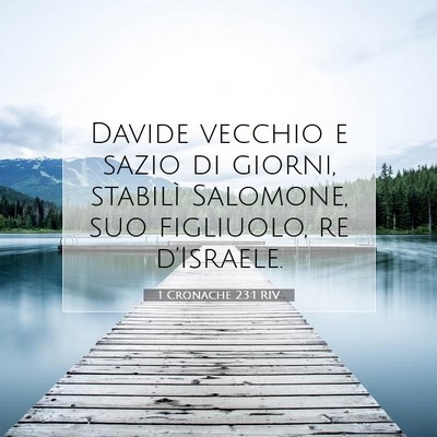 Picture 07 - 1 Cronache 23:1 RIV - Davide vecchio e sazio di giorni, stabilì - Bible Verse Picture