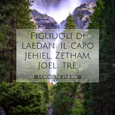 Picture 07 - 1 Cronache 23:8 RIV - Figliuoli di Laedan: il capo Jehiel, Zetham, - Bible Verse Picture