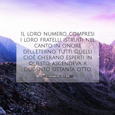 Picture 07 - 1 Cronache 25:7 RIV - Il loro numero, compresi i loro fratelli istruiti - Bible Verse Picture