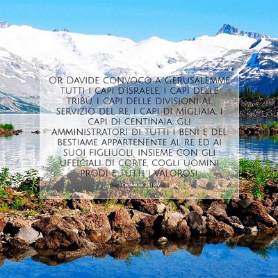 Picture 07 - 1 Cronache 28:1 RIV - Or Davide convocò a Gerusalemme tutti i capi - Bible Verse Picture