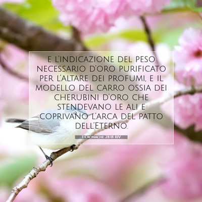 Picture 07 - 1 Cronache 28:18 RIV - e l’indicazione del peso necessario d’oro - Bible Verse Picture