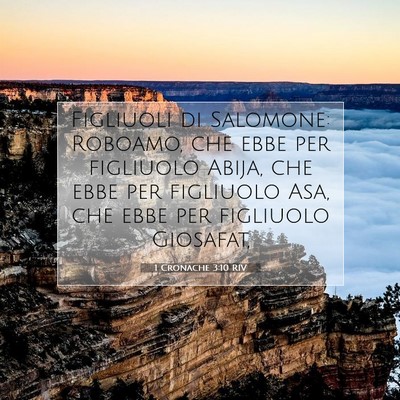Picture 07 - 1 Cronache 3:10 RIV - Figliuoli di Salomone: Roboamo, che ebbe per - Bible Verse Picture