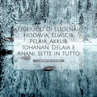 Picture 07 - 1 Cronache 3:24 RIV - Figliuoli di Elioenai: Hodavia, Eliascib, Pelaia, - Bible Verse Picture