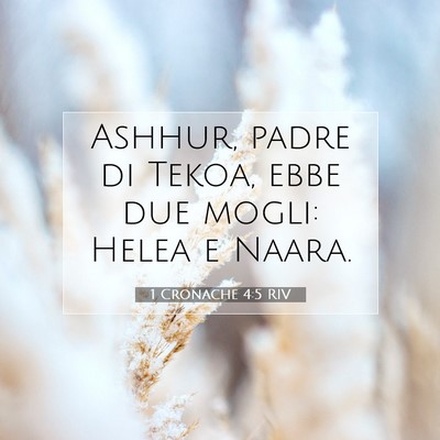 Picture 07 - 1 Cronache 4:5 RIV - Ashhur, padre di Tekoa, ebbe due mogli: Helea e - Bible Verse Picture