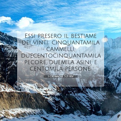 Picture 07 - 1 Cronache 5:21 RIV - Essi presero il bestiame dei vinti: cinquantamila - Bible Verse Picture