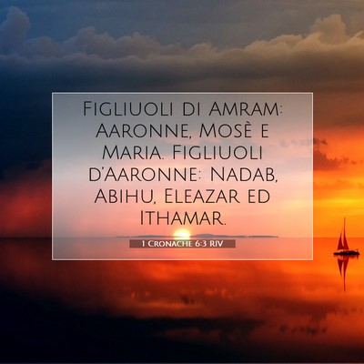 Picture 07 - 1 Cronache 6:3 RIV - Figliuoli di Amram: Aaronne, Mosè e Maria. - Bible Verse Picture