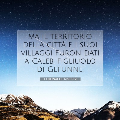 Picture 07 - 1 Cronache 6:56 RIV - ma il territorio della città e i suoi villaggi - Bible Verse Picture