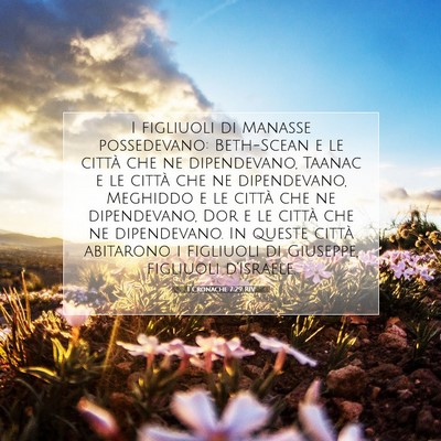 Picture 07 - 1 Cronache 7:29 RIV - I figliuoli di Manasse possedevano: Beth-Scean e - Bible Verse Picture