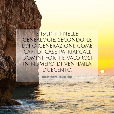 Picture 07 - 1 Cronache 7:9 RIV - e iscritti nelle genealogie, secondo le loro - Bible Verse Picture