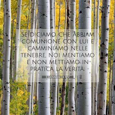 Picture 07 - 1 Giovanni 1:6 RIV - Se diciamo che abbiam comunione con lui e - Bible Verse Picture