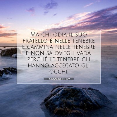 Picture 07 - 1 Giovanni 2:11 RIV - Ma chi odia il suo fratello è nelle tenebre e - Bible Verse Picture