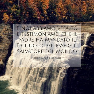 Picture 07 - 1 Giovanni 4:14 RIV - E noi abbiamo veduto e testimoniamo che il Padre - Bible Verse Picture