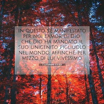 Picture 07 - 1 Giovanni 4:9 RIV - In questo s’è manifestato per noi l’amor di - Bible Verse Picture