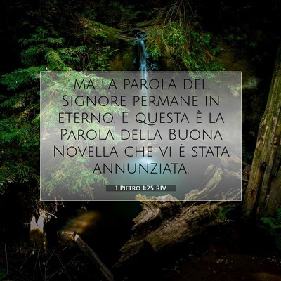 Picture 07 - 1 Pietro 1:25 RIV - ma la parola del Signore permane in eterno. E - Bible Verse Picture