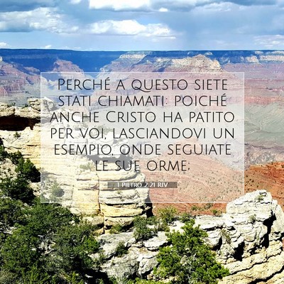 Picture 07 - 1 Pietro 2:21 RIV - Perché a questo siete stati chiamati: poiché - Bible Verse Picture