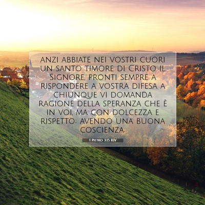 Picture 07 - 1 Pietro 3:15 RIV - anzi abbiate nei vostri cuori un santo timore di - Bible Verse Picture