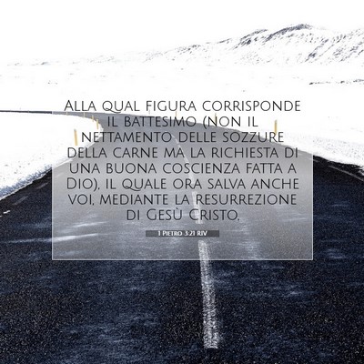 Picture 07 - 1 Pietro 3:21 RIV - Alla qual figura corrisponde il battesimo (non il - Bible Verse Picture