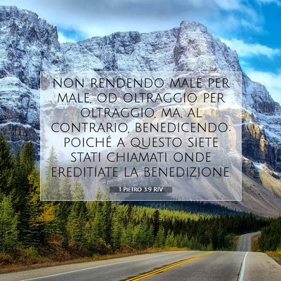 Picture 07 - 1 Pietro 3:9 RIV - non rendendo male per male, od oltraggio per - Bible Verse Picture