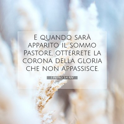 Picture 07 - 1 Pietro 5:4 RIV - E quando sarà apparito il sommo Pastore, - Bible Verse Picture