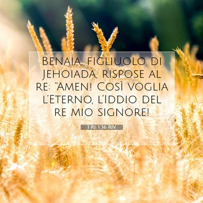 Picture 07 - 1 Re 1:36 RIV - Benaia, figliuolo di Jehoiada, rispose al re: - Bible Verse Picture