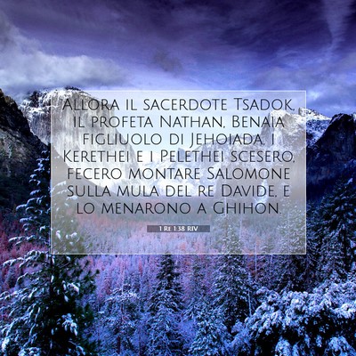 Picture 07 - 1 Re 1:38 RIV - Allora il sacerdote Tsadok, il profeta Nathan, - Bible Verse Picture
