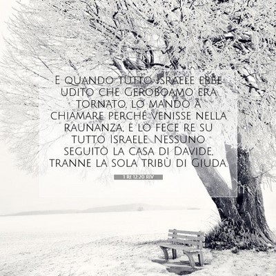 Picture 07 - 1 Re 12:20 RIV - E quando tutto Israele ebbe udito che Geroboamo - Bible Verse Picture
