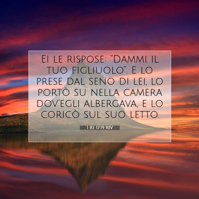 Picture 07 - 1 Re 17:19 RIV - Ei le rispose: “Dammi il tuo figliuolo”. E lo - Bible Verse Picture
