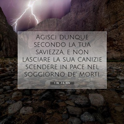 Picture 07 - 1 Re 2:6 RIV - Agisci dunque secondo la tua saviezza, e non - Bible Verse Picture