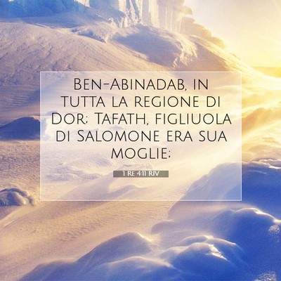 Picture 07 - 1 Re 4:11 RIV - Ben-Abinadab, in tutta la regione di Dor; Tafath, - Bible Verse Picture