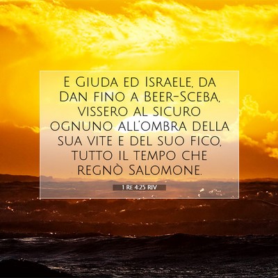Picture 07 - 1 Re 4:25 RIV - E Giuda ed Israele, da Dan fino a Beer-Sceba, - Bible Verse Picture
