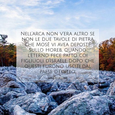 Picture 07 - 1 Re 8:9 RIV - Nell’arca non v’era altro se non le due - Bible Verse Picture