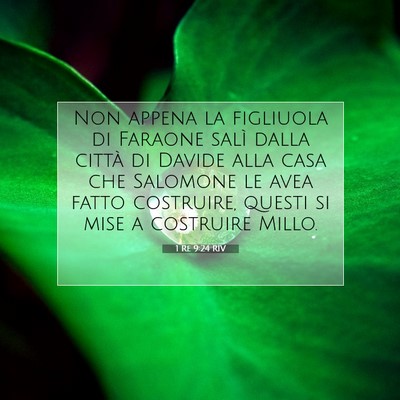 Picture 07 - 1 Re 9:24 RIV - Non appena la figliuola di Faraone salì dalla - Bible Verse Picture