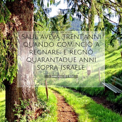 Picture 07 - 1 Samuele 13:1 RIV - Saul aveva trent’anni quando cominciò a - Bible Verse Picture