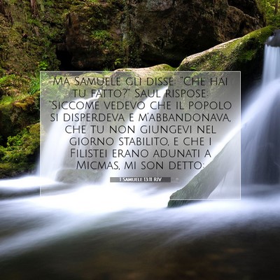 Picture 07 - 1 Samuele 13:11 RIV - Ma Samuele gli disse: “Che hai tu fatto?” - Bible Verse Picture
