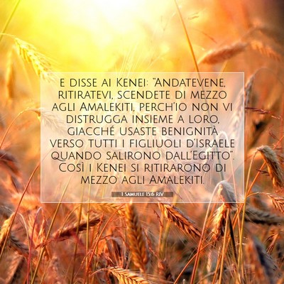 Picture 07 - 1 Samuele 15:6 RIV - e disse ai Kenei: “Andatevene, ritiratevi, - Bible Verse Picture