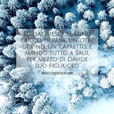 Picture 07 - 1 Samuele 16:20 RIV - Ed Isai prese un asino carico di pane, un otre di - Bible Verse Picture