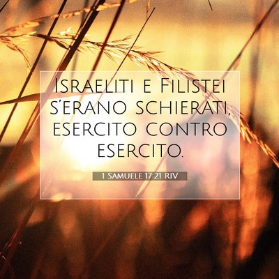 Picture 07 - 1 Samuele 17:21 RIV - Israeliti e Filistei s’erano schierati, - Bible Verse Picture
