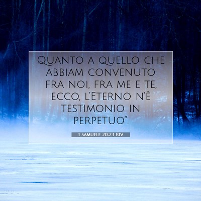 Picture 07 - 1 Samuele 20:23 RIV - Quanto a quello che abbiam convenuto fra noi, fra - Bible Verse Picture