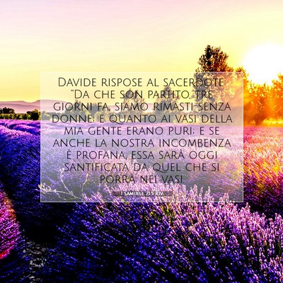 Picture 07 - 1 Samuele 21:5 RIV - Davide rispose al sacerdote: “Da che son - Bible Verse Picture