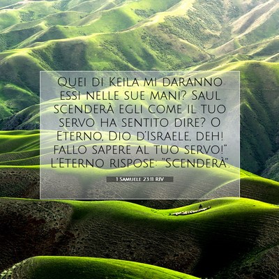 Picture 07 - 1 Samuele 23:11 RIV - Quei di Keila mi daranno essi nelle sue mani? - Bible Verse Picture